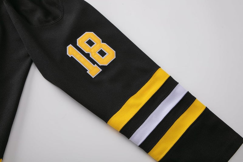 KOKJUX #18 Happy Gilmore Hockey Jersey for Men,Boston Adam Sandler Shirt 1996 Movie Ice Hockey Halloween Jersey Black S-XXXL - Image 5